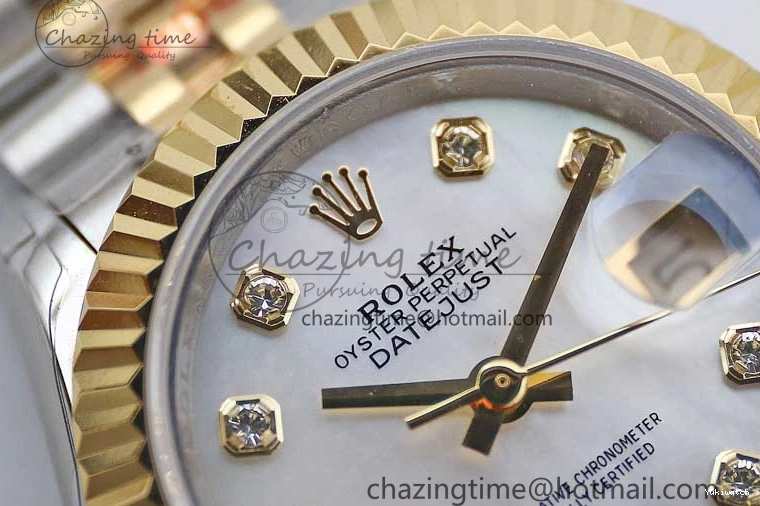 279179 TWF Best YG White SS NH05 Diamonds Bracelet Datejust Jubilee Dial 28mm Markers Edition SS on YG 0408